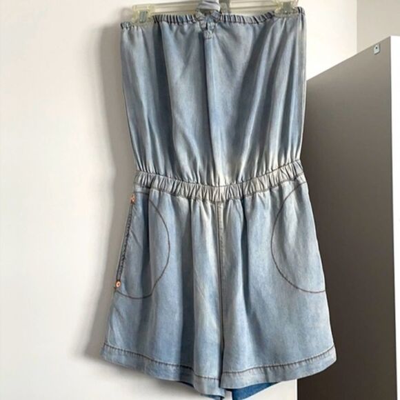 Diesel light denim halter romper - Picture 1 of 8